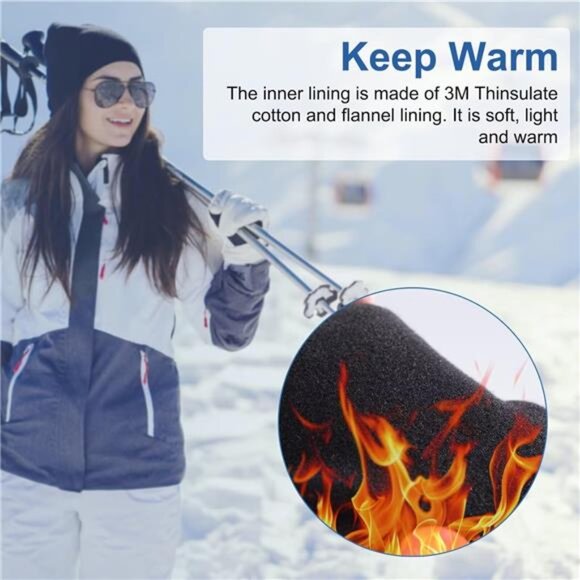 Women's Winter Gloves 3M Thinsulate Warm Touchscreen Gloves - Picture 2 of 6